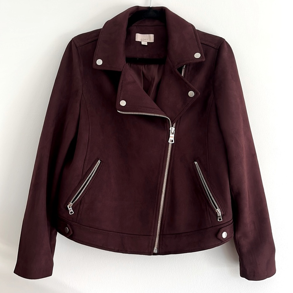 LOFT Suede Moto Jacket